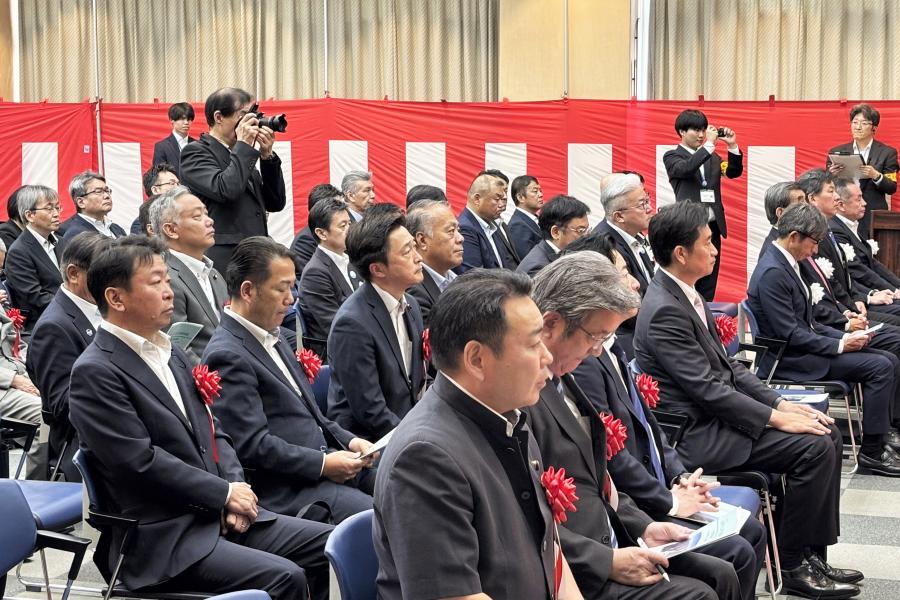 大町ダム等再編土砂輸送用トンネル着工式2
