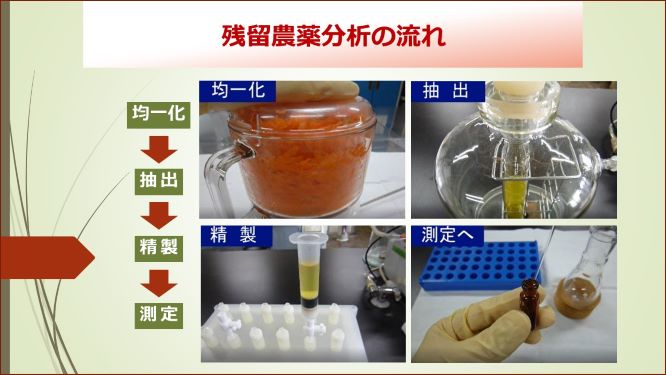 残留農薬分析の流れ