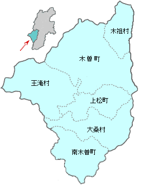 木曽地域の地図