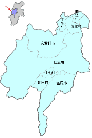 松本地域の地図