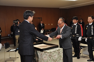 画像：神城表彰状