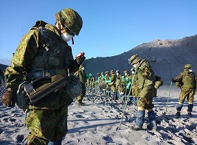 写真：自衛隊の活動の様子