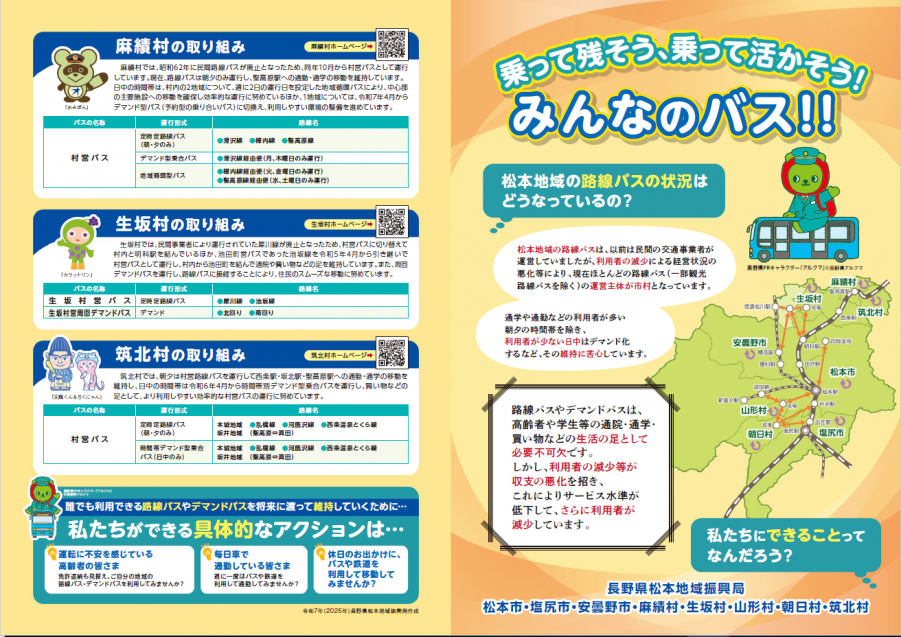 交通パンフレット表面