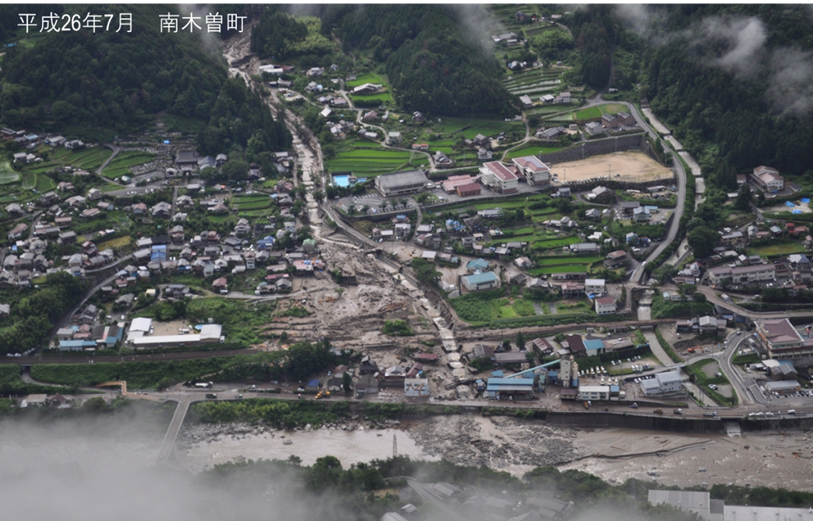 土石流遠景